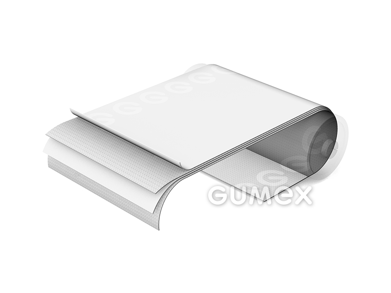PU Förderband P10/A92/LR, 2-lagig, 1,6mm, Breite 500mm, FDA, antistatisch, -25°C/+90°C, weiß, 